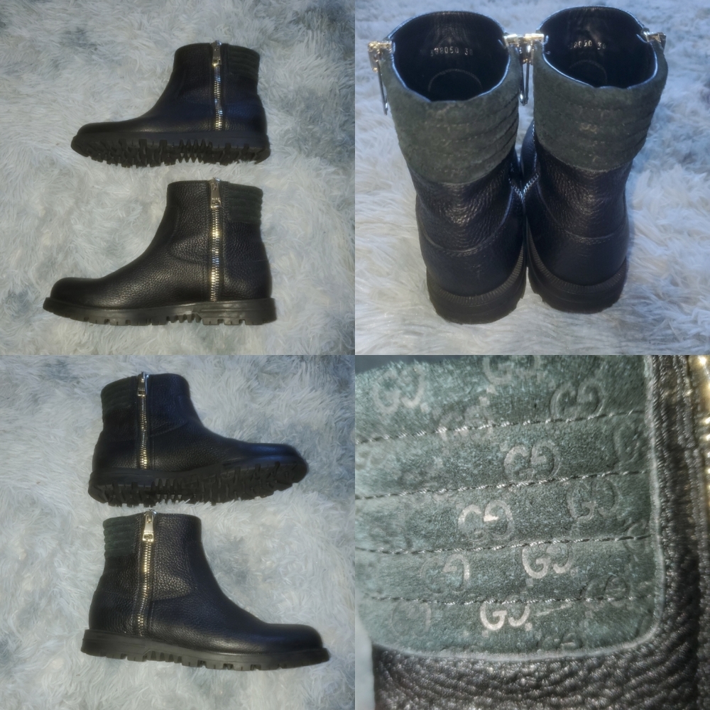 Gucci Black Leather Moto Boots EUC Sz 38/8 - Picture 7 of 10